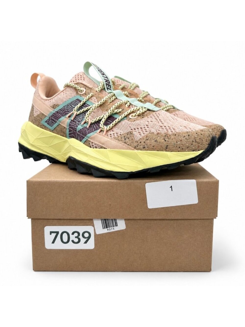 New Balance Women's Athletic Sneakers in Peach, Yellow & Teal - Picture 10 of 10